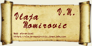 Vlaja Momirović vizit kartica